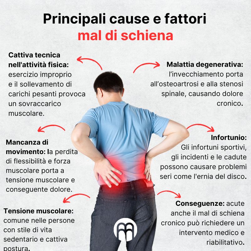 (Italština) Hlavní příčiny a faktory bolesti zad